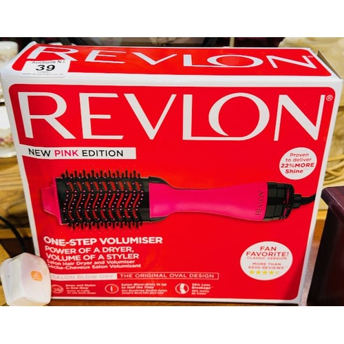 39 - Revlon One Step Volumiser PInk Edition - Box Sealed