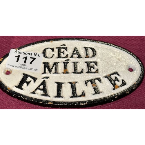 117 - Cast Céad Míle Fáilte Sign