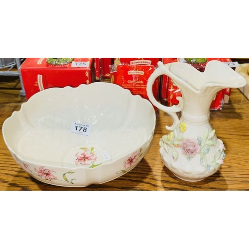 178 - Belleek Country Trellis Bowl 9