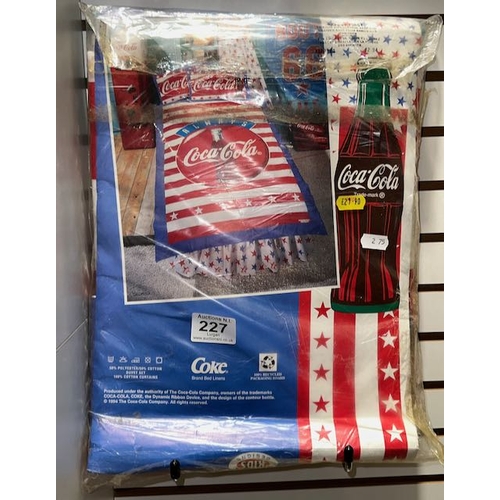 227 - Coca Cola Stars & Stripes Single Duvet Set - Sealed RRP Approx £28