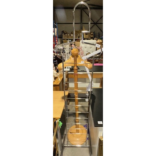 240 - Tall Chrome Hanger Shaped Display Stand - Approx 5'11 x 1'6