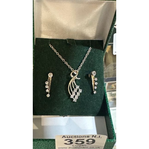 359 - Dress Necklace with Matching Earrings