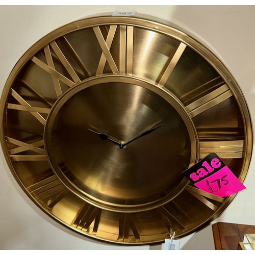 383 - Contemporary Gold Circular Clock RRP £150