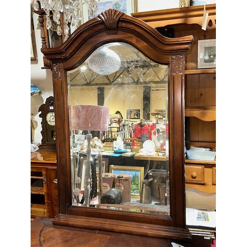 401 - Inlaid Demi Moon 1 Drawer Console with Overmantle Mirror