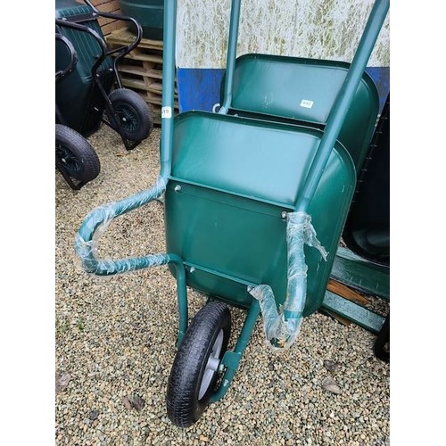 319 - Green Metal Wheelbarrow - Unused