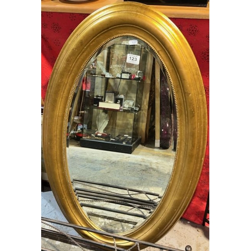 123 - Oval Gilt Framed Mirror