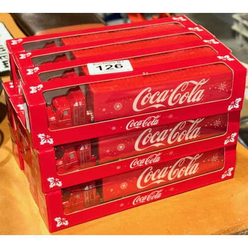 126 - 12x Boxed Model Coca Cola Lorries