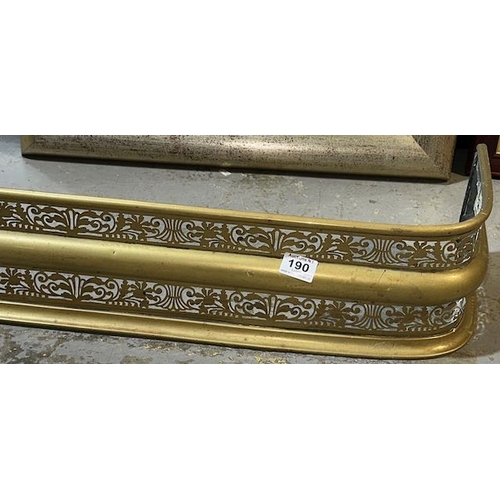 190 - Ornate Brass Fire Fender