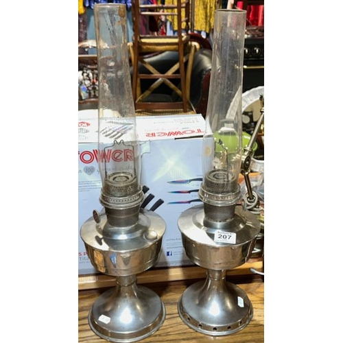 207 - Vintage Super Aladdin Oil Lamp x2