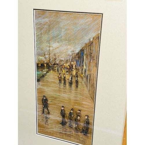 234 - Framed Street Scene Pastel