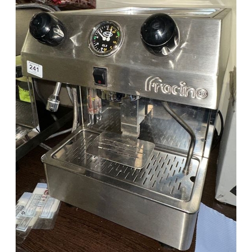 241 - Fracino Single Group Coffee Machine With Hot Water & Frother - Recently Serviced, Cleaned & Descaled... 