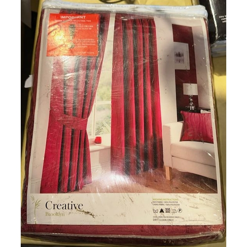 257 - Creative Brooklyn Fully Lined Curtains 90 x 90 - Sealed RRP £100