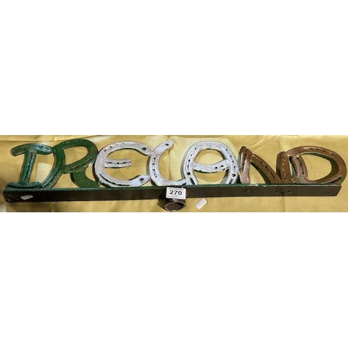 270 - Ireland Celtic Sign Made from Horseshoes