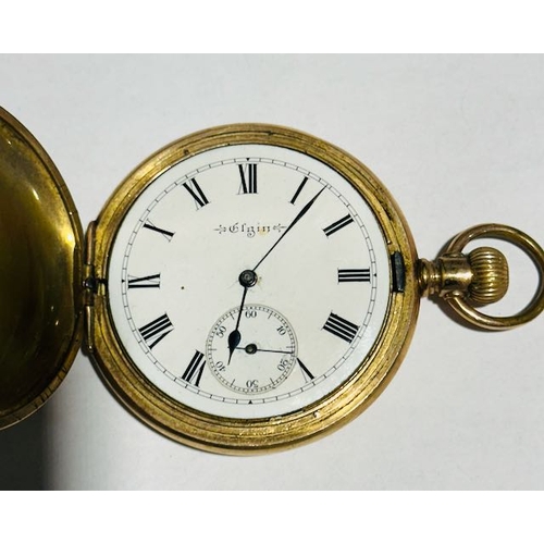 389 - Elgin Gold Plated Pocket Watch