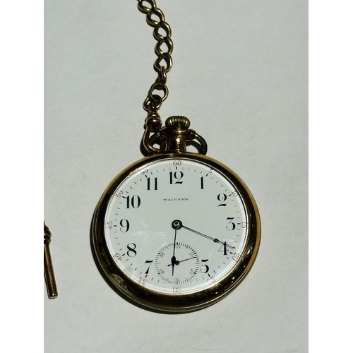 397 - Waltham Pocket Watch on Albert Chain