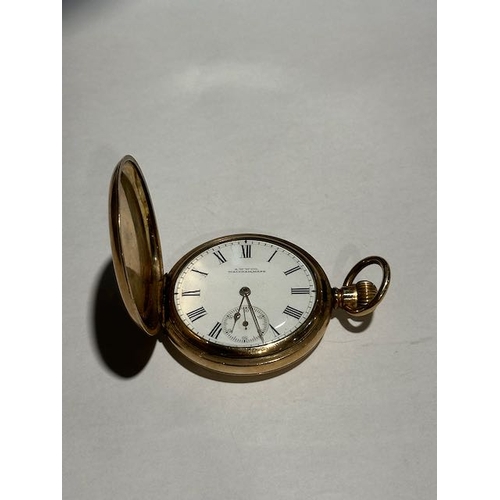 404 - A.W.W Co, Waltham, Mass Gold Plated Pocket Watch