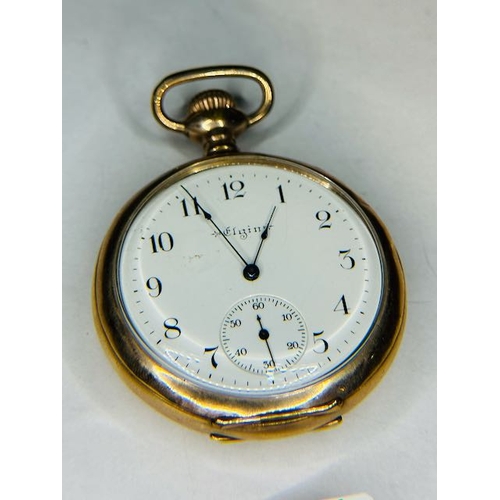 406 - Elgin Gold Plated Pocket Watch