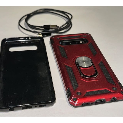 448 - Samsung S10 with Charger Cable Working (Screen Has Cracks)