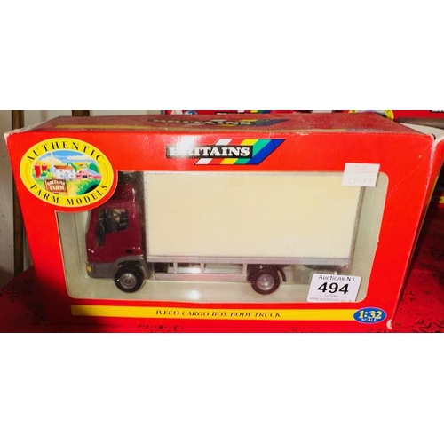 494 - Boxed Britains 1:32 Iveco Cargo Box Body Truck