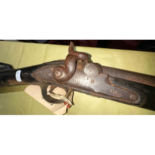 538 - Late 1700s Brown Bess Musket, Once with RUC - See Pics for Stamps & Condition