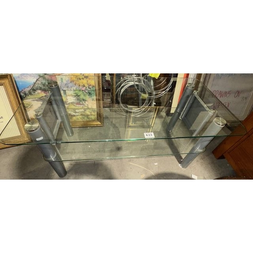 633 - Clear Glass 2 Tier Unit