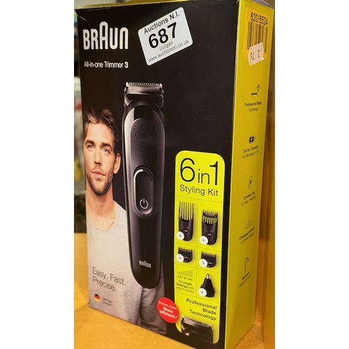 687 - Braun All In One Trimmer 3 - Boxed