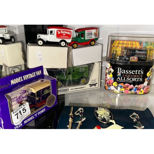 715 - 5 x Boxed Model Cars Incl Bassett's