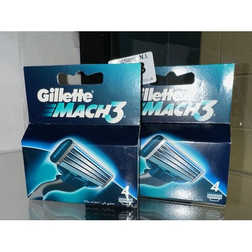 728 - 2 x 4pk Gillette mach 3 Blades