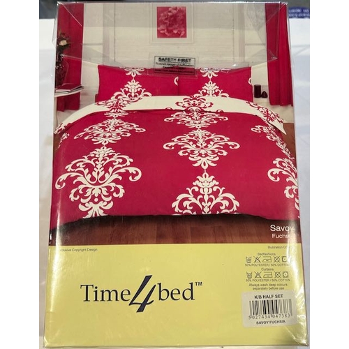 1092 - Time 4 Bed Kingsize Duvet Set - Savoy Fuchsia