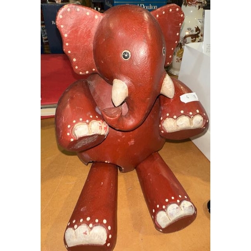 165 - Large Wooden Elephant with Movable Limbs