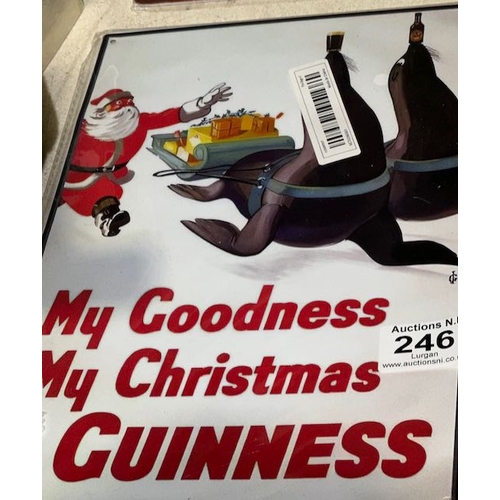 246 - Metal My Goodness My Christmas Guinness Sign