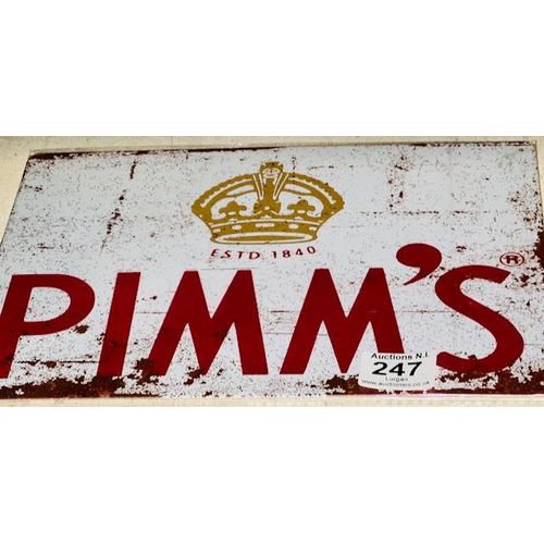 247 - Metal Pimm's Sign