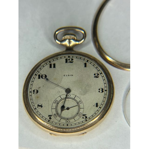 347 - Elgin Gold Plated Pocket Watch