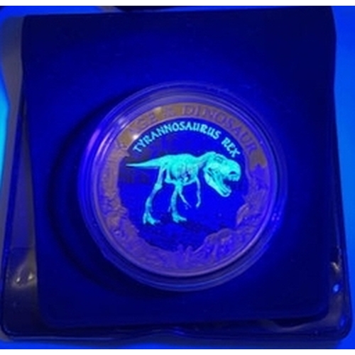 349 - Collectable Age of the Dinosaur Coin with UV Inscription