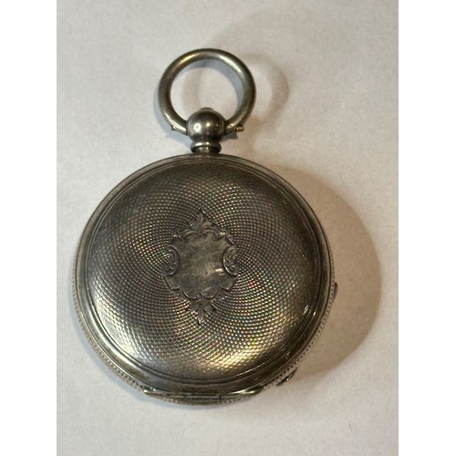 357 - Vintage Pocket Watch Engraved Fine Silver