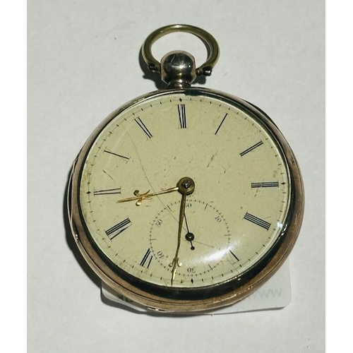 358 - Antique Irish Silver Hallmarked Pocket Watch Dated 1847 with Maker Hallmark D&W