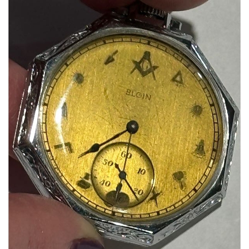 359 - Vintage Elgin Pocket Watch with Decorative Numeralled Face