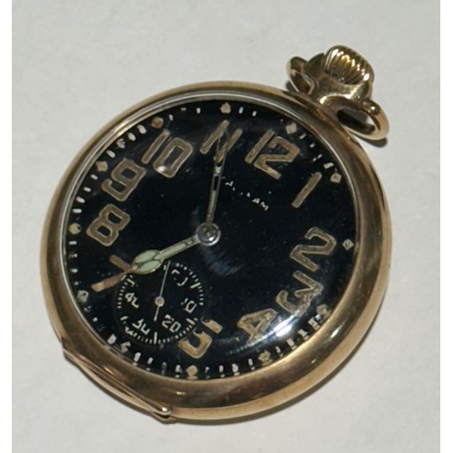 360 - Vintage Waltham Gold Plated Pocket Watch