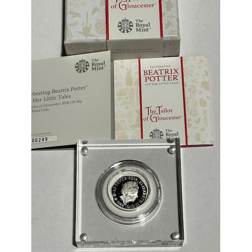 374 - The Royal Mint Celebrating Beatrix Potter & Her Little Tales - The Tailor of Gloucester 2018 Silver ... 