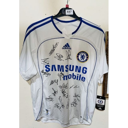 447 - Chelsea Football Club Multi Signed 07-08 Away Shirt with Cert from Legends Memorabilia