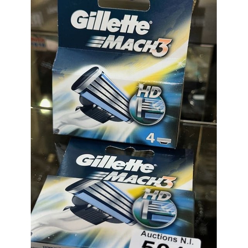 501 - 2x Gillette Mack 3 4pk