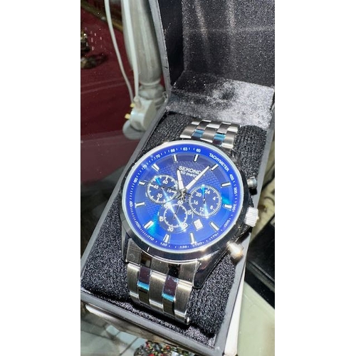 504 - Gents Sekonda Blue Faced Watch - Boxed