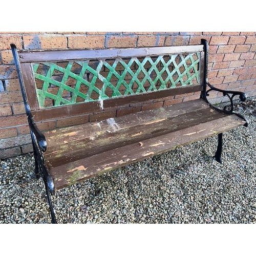 516 - Cast Ended & Backed Garden Bench