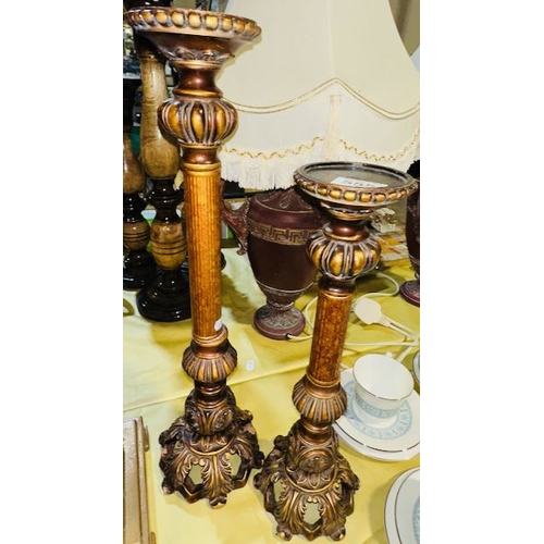 555 - Pair Of Tall Candle Holders