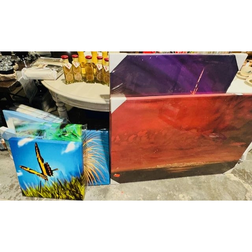 702 - 2 x Large Scenic Canvas + 8 x Nature Canvas