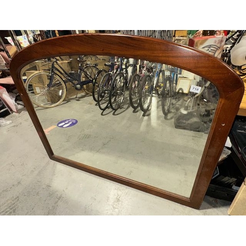 718 - Large Bevelled Overmantle Mirror - Approx 4'5 x 3'6