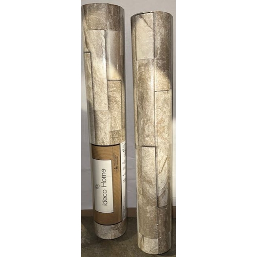 947 - 2 x Rolls Of Ideco Home Wallpaper 5.32 sqm Per Roll - Sandstone (Both Sealed)