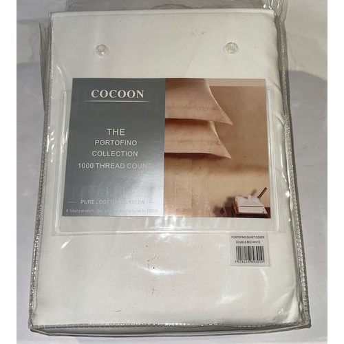 963 - Cocoon The Portfino Collection 1000 Thread Count Double Duvet Set RRP £95