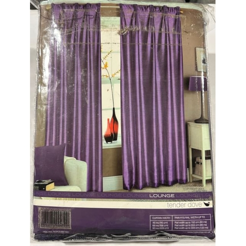 986 - Tenderdove Fully Lined Curtains & Tiebacks 90 x 90