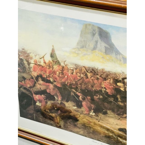 143 - Large Framed Print - Battle of Isandhlwana - Last Stand of the 24th Regiment of Foot (South Wales Bo... 